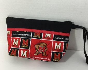 Cosmetic Bag - Wallet - Pencil Case - Zippered Pouch - NHL Toiletry Bag - Maryland Terps Bag - Makeup Bag - Travel Bag - Pencil Case