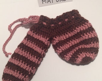 Pink and Brown stripe Willie Warmer - Clearance priced