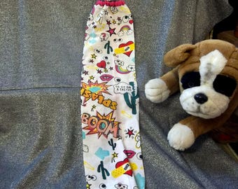 Plastic Bag Holder Sock, Cartoon Eyes Print