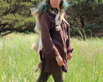 Coyote headdress - full hide coyote headdress with paws and claws totem dance costume for shamanic ritual and dance