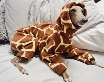 Animal Print Fleece Onesie for Italian Greyhounds