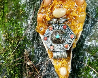 Boho Stone Pod Pendant