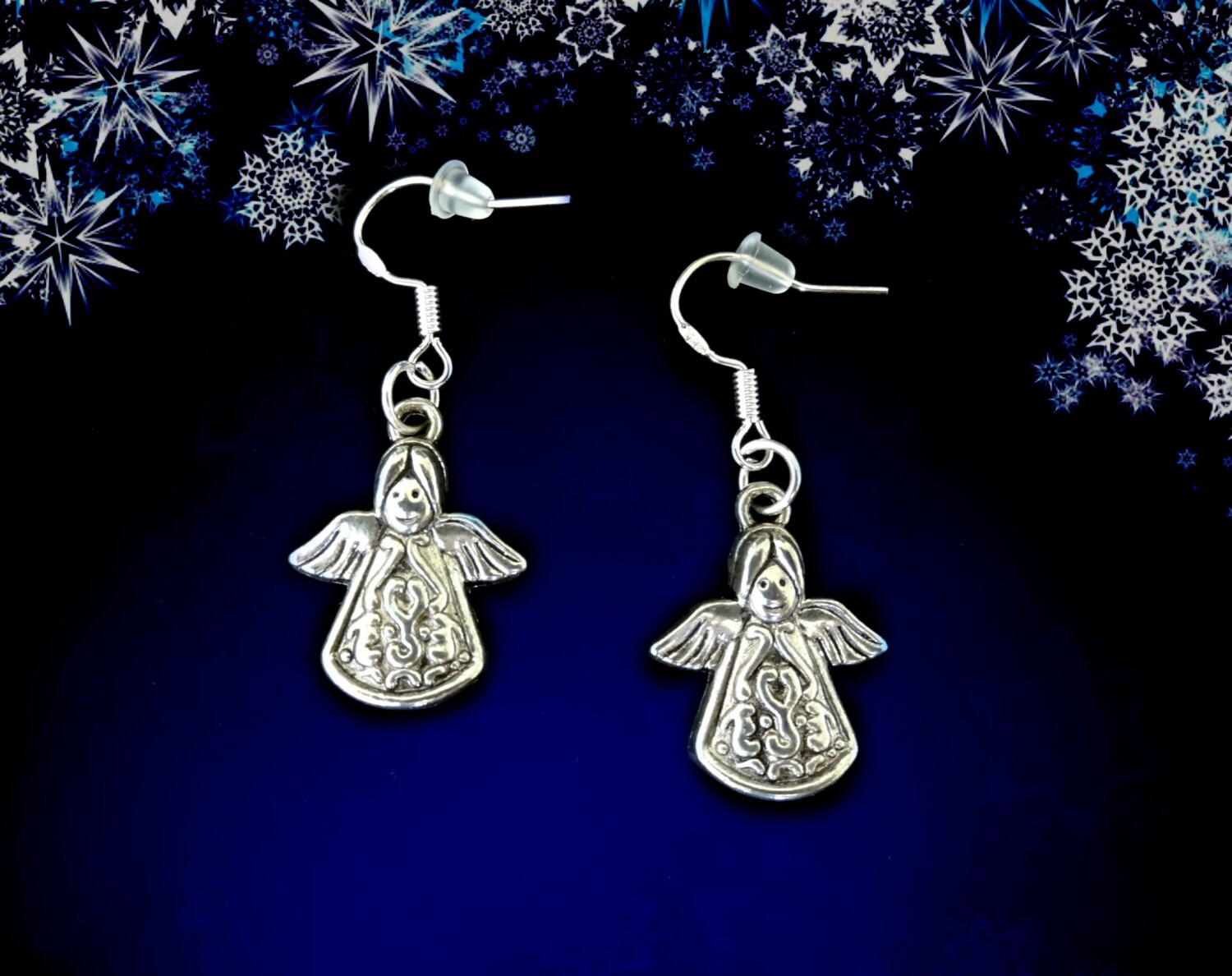 50 SALE Christmas Earrings..Angel Earrings..Christmas Angel