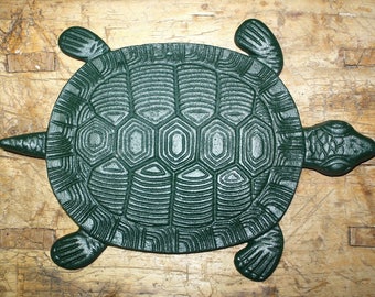 Cast Iron Antique Style Nautical TURTLE Stepping Stone Garden Step Pond Pool