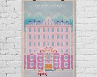 The Grand Budapest Hotel Art Print. Wes Anderson Films Poster. Pop Art Print. Pop Culture and Modern Home Decor Poster. Item No. 154