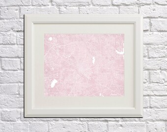Dallas Street Map Print Map of Dallas Texas City Street Map Poster City Art 7077L