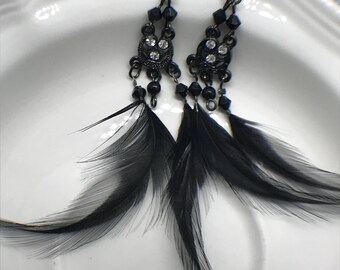 Black Feather earrings
