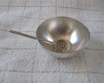 Vintage Danish modern mid century salt dish with scoop. . - estate find