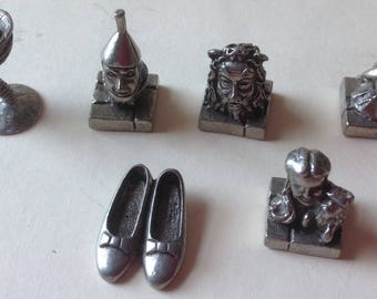 Pewter Wizard of Oz game pieces