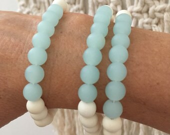 sea glass jewelry , beachcomber beach bracelet