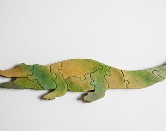 Handmade Alligator Gator Puzzle