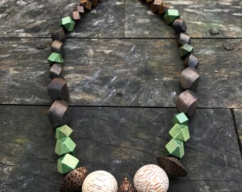 Green Brown & Palm wood