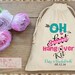 Oh Sh*t Hangover Kit Bachelorette Party Muslin Bag - Mini Favor bag - Bridal shower bag-Recovery kit-Personalized muslin bag