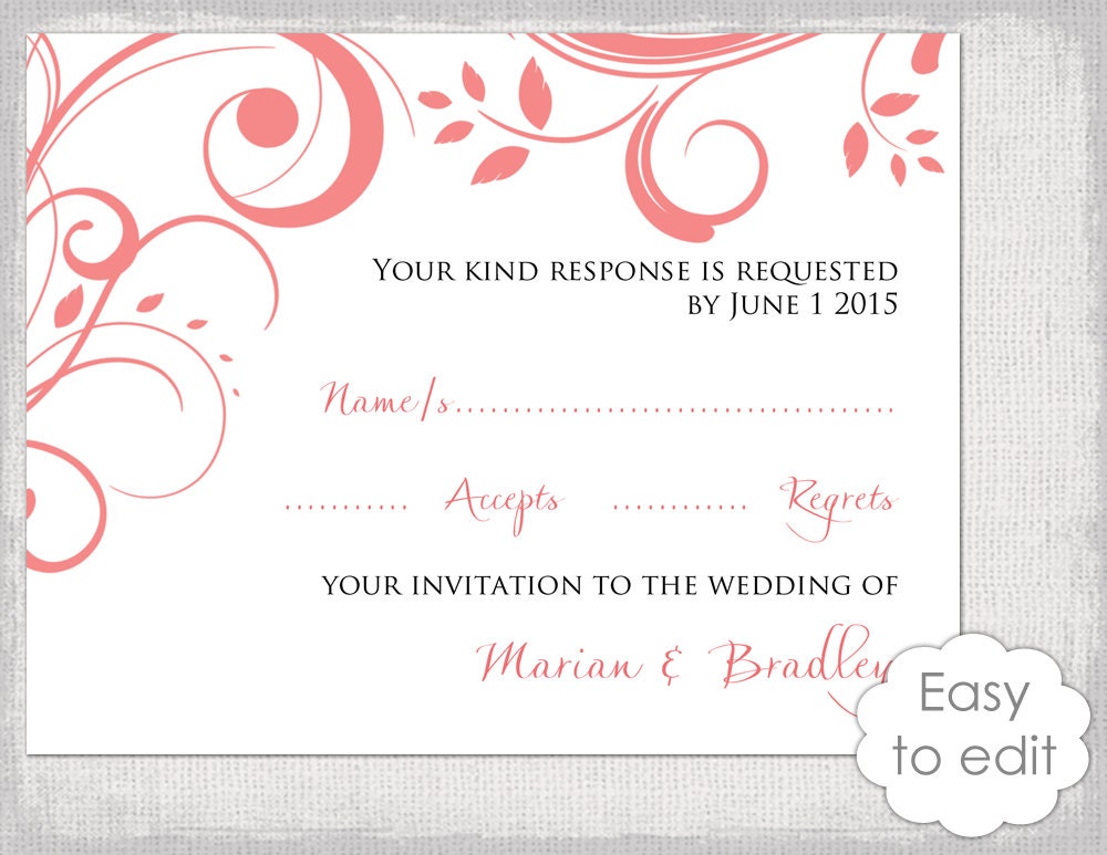 rsvp card templates