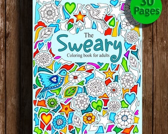 Sweary Coloring Page The Swearing Words Bitch Vulgar Xxx