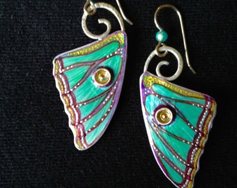 Spanish Moon Moth Earrings