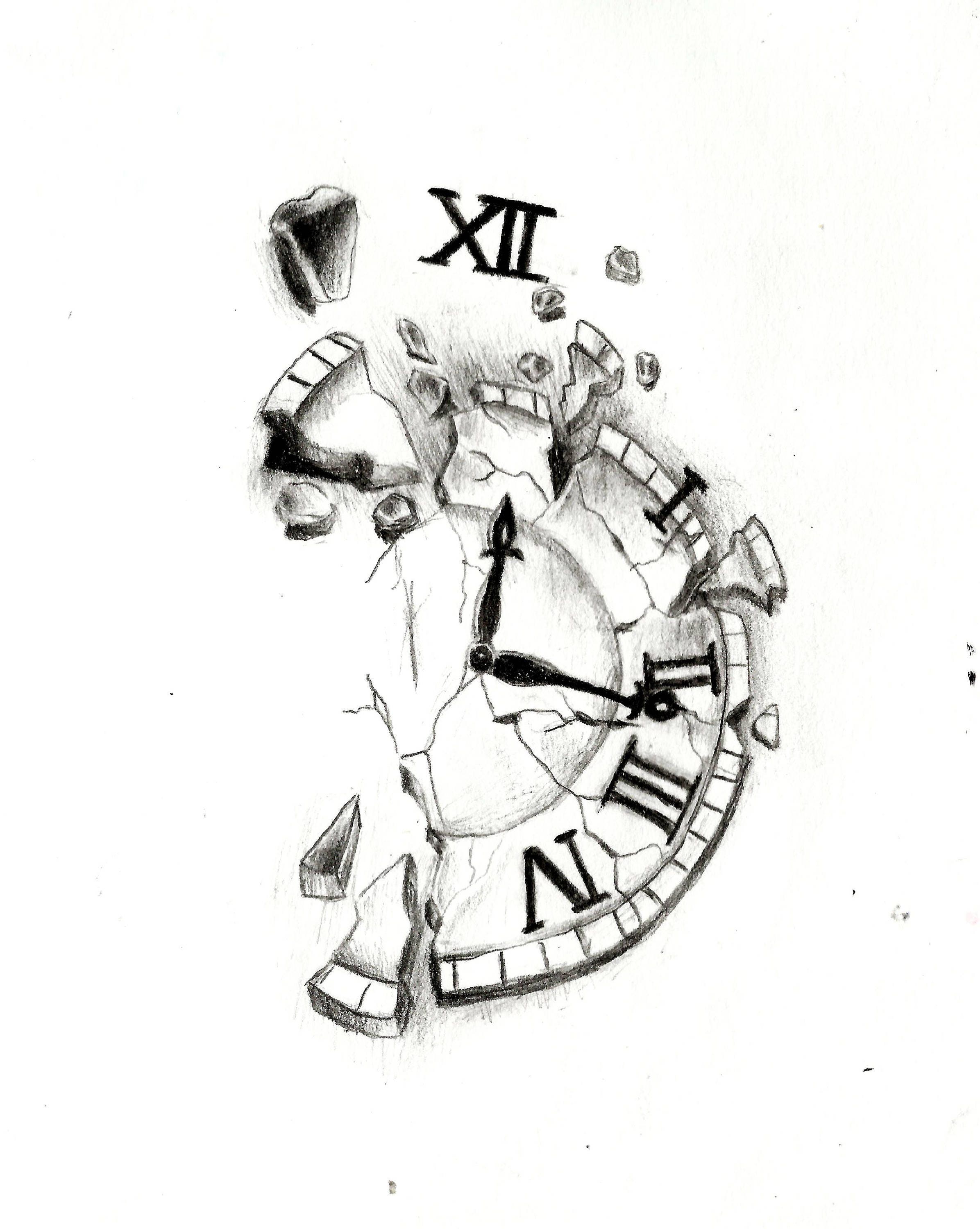 3d clock drawing