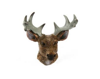 Miniatures - Deer Head with Antlers - 1.75 x 1.75 x 0.75 inches - 1 piece