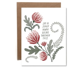 So Sorry You're Going Through This // Letterpress Card // Sympathy Card // HeartSwell // HeartSwellCo // Encouragement Card // Empathy Card