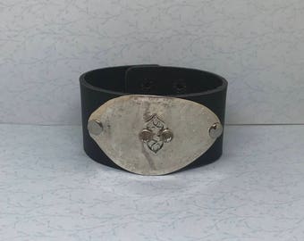 Leather cuff spoon cuff