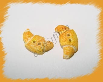 "Crescent" polymer clay button