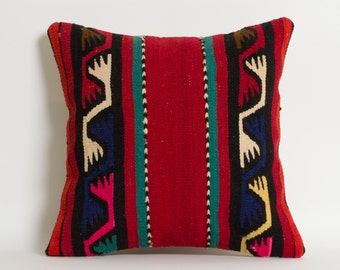 pillow red kilim vintage kilim pillow decorative pillow striped pillow cover striped pillow case home decor striped red cushion cover