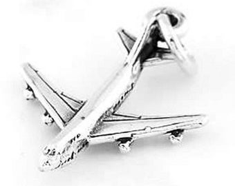 Sterling Silver Passenger Airplane Charm