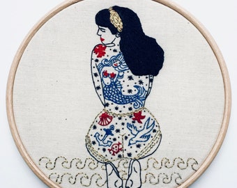 EMBROIDERY KIT The Summer Tattooed Lady