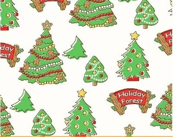 Storybook Christmas White Christmas Trees 41751-1 by Whistler Studios for Windham Fabrics