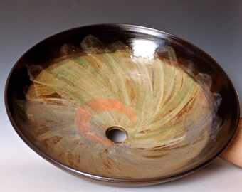 Large Pottery Vessel Sink, handmade sink, ceramic vessel sink