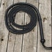 HUGE Handmade 16 Foot 12 Plait BLACK Real Leather Bullwhip with leather popper INDIANA Jones Style Black Bull whip
