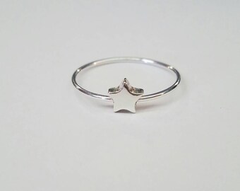 Star Ring Sterling Silver Celestial Ring