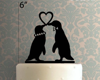 Penguins In Love Wedding 225-208 Cake Topper