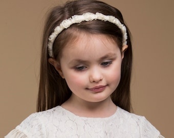 rosebud girls headband. ladies rosebud headband. flower girl headband. pretty headband. hair accessory.