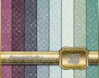 Distressed Batik Digital Paper