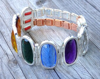 Giant Size Oval Quartz Crystal Upper Arm Bangle