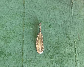 Sterling Silver Feather Pendant Charm