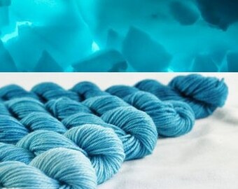 Handpainted Yarn Gradient Ombre Dyed - Pick your Base - Arctic Ice - 600 yards