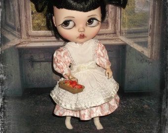 Blythe ~ 1900s Style Dress and Pinafore ~ 2 Piece Outfit Vintage Inspired ~ By KarynRuby