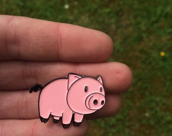 Cartoon Pig hard enamel pin badge