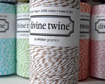 Brown Baker's Twine, Divine, 240 Yards, 720 Feet