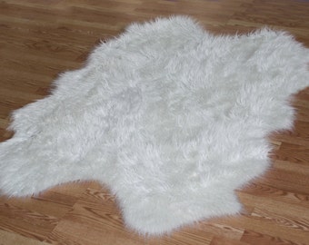 rug fur faux washable non soft slip dark brown premium carefree easy any decor shipping hair