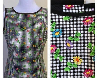 1990s shift small floral dress size 6