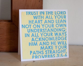 Trust in the Lord: 5x5 folded CARD