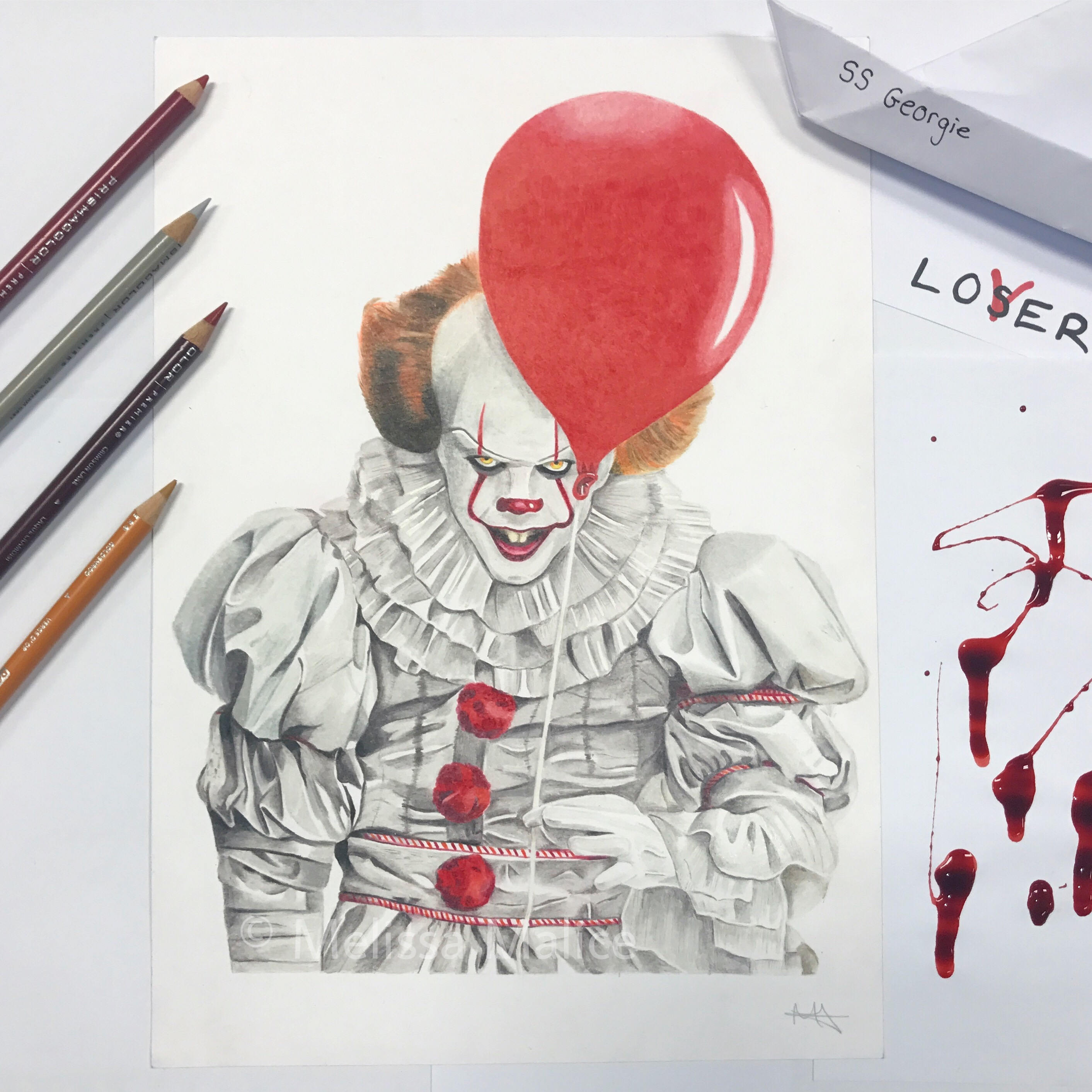 pennywise full body drawing