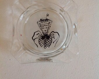 Vintage ashtray......glass....1950s......no chips