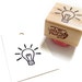 Good Idea Light Bulb, Hand Carved Rubber Stamp