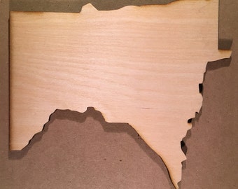 MN Minnesota Wood Cutouts - Shapes for Projects or Other Use