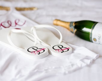 Custom Flip Flops - Monogrammed Flip Flops - Wedding Flip Flops