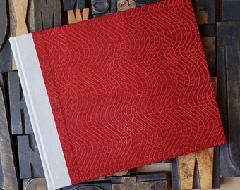 Photo Album - Medium with a Red Paste Paper Cover